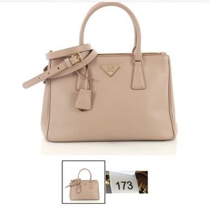 Prada Double Zip Lux Tote Saffiano Leather Small